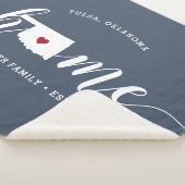 Oklahoma Home State Personalized Sherpadecke (3/4)