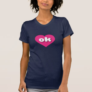 Oklahoma Hot rosa heart - I Liebe ok T-Shirt