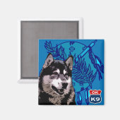 Oklahoma Husky Magnet (Vorderseite/Rückseite)