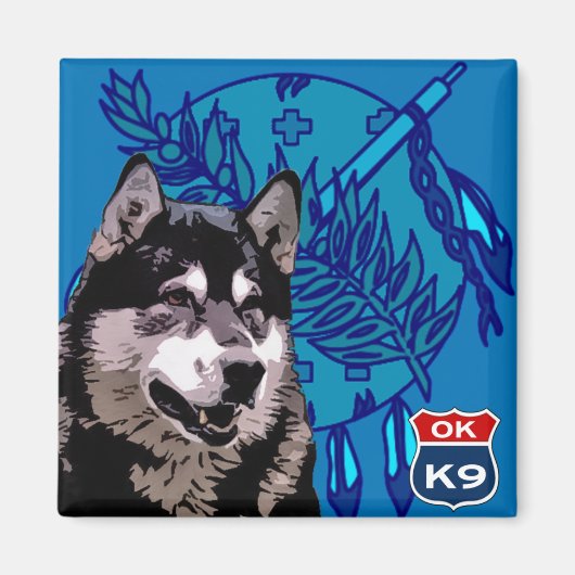 Oklahoma Husky Magnet (Vorne)