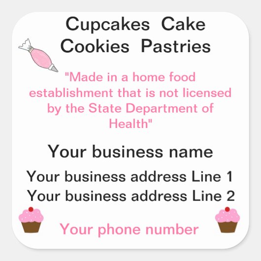 OKLAHOMA Hütte Lebensmittelgesetze Produktaufklebe Quadratischer Aufkleber (Vorderseite)