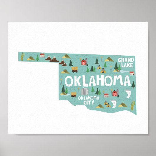 Oklahoma Icon-Sehenswürdigkeit Poster (Vorne)