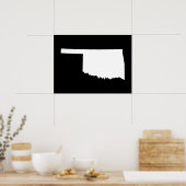 Oklahoma in Weiß und Schwarz Poster (Küche)
