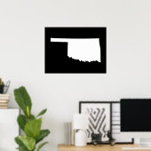 Oklahoma in Weiß und Schwarz Poster (Heimbüro)