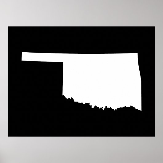 Oklahoma in Weiß und Schwarz Poster (Vorne)