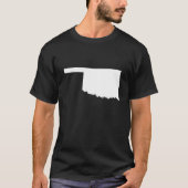 Oklahoma in Weiß und Schwarz T-Shirt (Vorderseite)