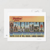 Oklahoma (Indischer Staat von Will Rodgers) Postkarte (Vorne/Hinten)