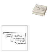 Oklahoma-Karte Gummistempel (Stempel)