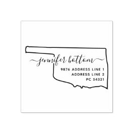 Oklahoma-Karte Gummistempel