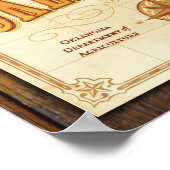 Oklahoma Karte: Ökoregionen und Ureinwohner Poster (Ecke)