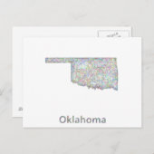 Oklahoma-Karte Postkarte (Vorne/Hinten)
