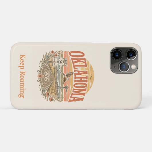 Oklahoma Keep Roaming Route 66 Tech Case-Mate iPhone Hülle (Rückseite (Horizontal))