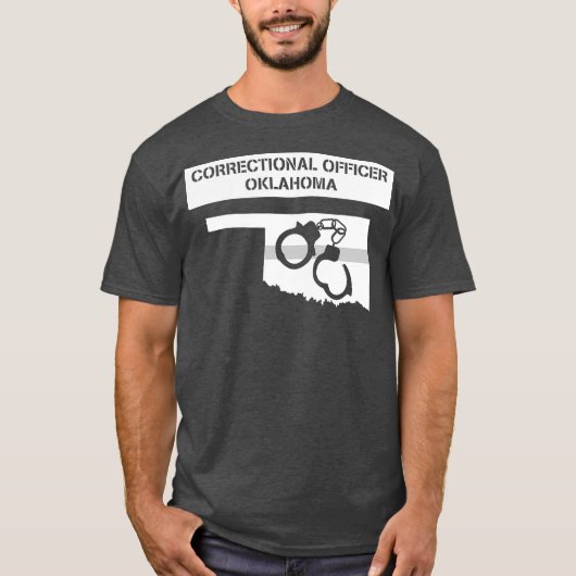 Oklahoma Korrektor, dünne graue Linie T-Shirt (Vorderseite)