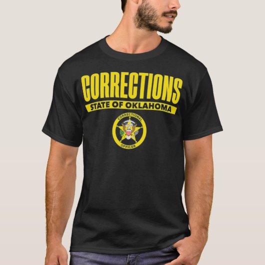 Oklahoma Korrektor, dünne graue Linie T-Shirt (Vorderseite)