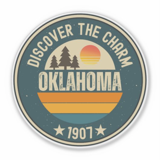 Oklahoma Land Run - OK History Geschenk Aufkleber (Vorderseite)
