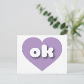 Oklahoma lavenheart - I Liebe ok Postkarte (Stehend Vorderseite)