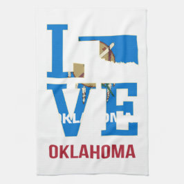 Oklahoma Liebe USA Staat Geschirrtuch