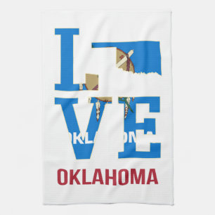 Oklahoma Liebe USA Staat Geschirrtuch