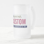 Oklahoma-Lizenzplatten-Tasse Mattglas Bierglas (VorderseiteRechts)