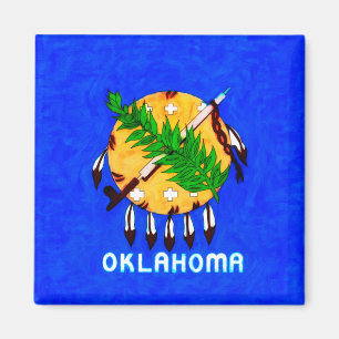 Oklahoma malte Flaggen-Produkte Magnet