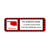 Oklahoma Map Buffalo Karierte Rücksendeadresse (Vorne)