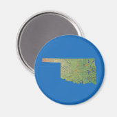 Oklahoma Map Magnet (Vorderseite/Rückseite)