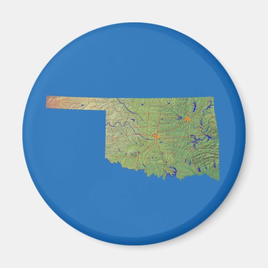 Oklahoma Map Magnet (Vorne)