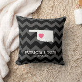 Oklahoma Map Zuhause Staat Liebe mit optionalem He Kissen (Decke)