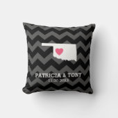 Oklahoma Map Zuhause Staat Liebe mit optionalem He Kissen (Vorderseite)