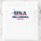 Oklahoma Mein Zuhause-Staat-Aufkleber Rechteckiger Aufkleber (Tasche)