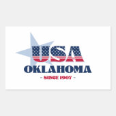 Oklahoma Mein Zuhause-Staat-Aufkleber Rechteckiger Aufkleber (Vorderseite)