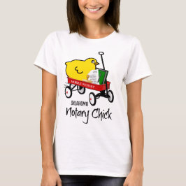 Oklahoma Mobile Notary Chick Red Wagon T-Shirt