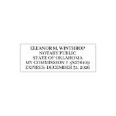 Oklahoma Notary Public  Permastempel (Design)