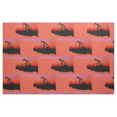 Oklahoma Oil Pump Jack Sunset Print Fabric Stoff (Fat Quarter (45,7 x 55,9 cm))