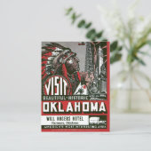 Oklahoma OK USA Vintag Postkarte (Stehend Vorderseite)