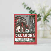 Oklahoma OK USA Vintag Postkarte (Stehend Vorderseite)