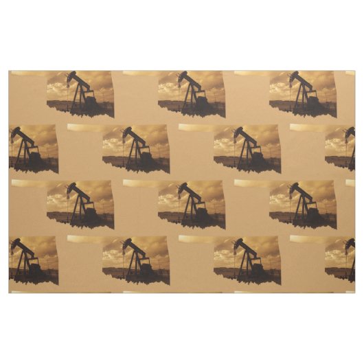 Oklahoma-Öl-Pumpen-Jack-Druck-Gewebe Stoff (Fat Quarter (45,7 x 55,9 cm))