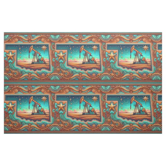Oklahoma Ölbohrpumpe Jack Stoff (Fat Quarter (45,7 x 55,9 cm))