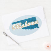 Oklahoma Ovaler Aufkleber (Umschlag)