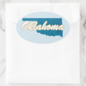 Oklahoma Ovaler Aufkleber (Tasche)