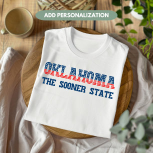 Oklahoma Patriotisch Der Sooner Staat Benutzerdefi T-Shirt