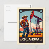 Oklahoma | Patriotischer Geist Vintag Postkarte (Vorne/Hinten)