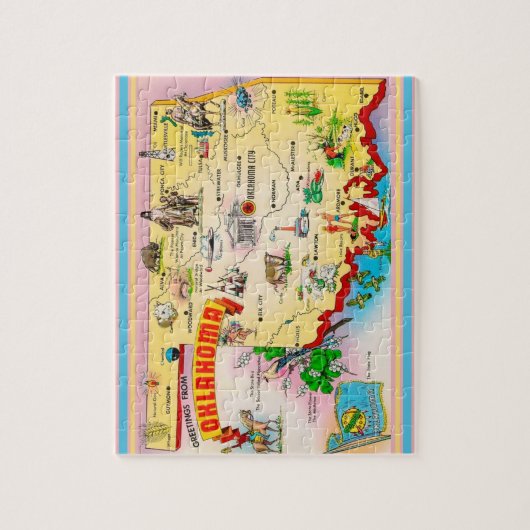 Oklahoma Postcard Jigsaw Puzzle (Vertikal)