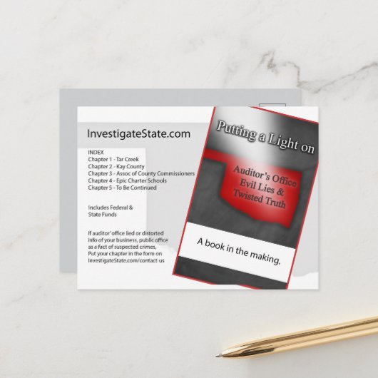 Oklahoma postcard politisch ankündigungspostkarte (Vorderseite/Rückseite Beispiel)