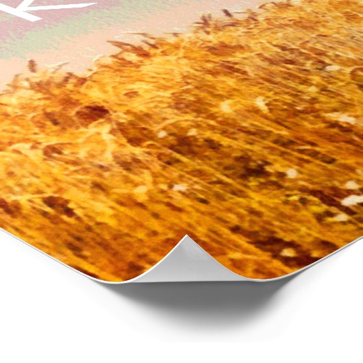 Oklahoma Poster mit Weizenfeld und Himmelskunst (Ecke)