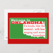 Oklahoma Postkarte (Vorne/Hinten)