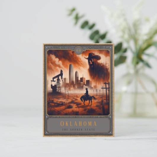 Oklahoma | Postkarte Gothic Art (Stehend Vorderseite)