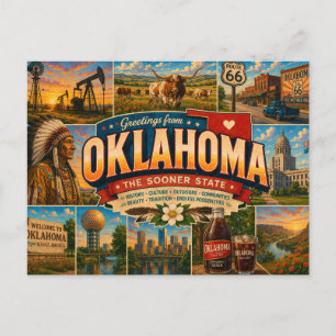 Oklahoma-Postkarte Postkarte