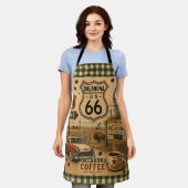 Oklahoma Prairie Coffee Kitchen Route 66 Schürze (Getragen)
