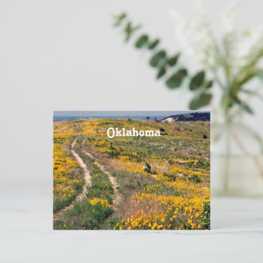Oklahoma Prairie Postkarte (Stehend Vorderseite)